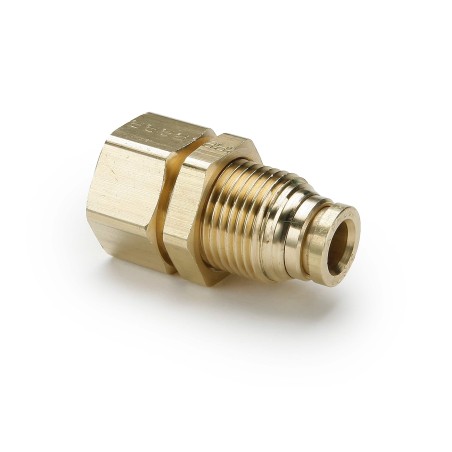 Air Brake D.O.T. composite & brass push-to-connect fittings, PTC - 66PTCBH-8-8