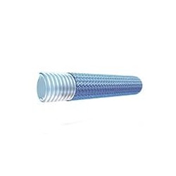 Convoluted PTFE Hose with Polypropylene Braid - PCW/PCB - 24-PCW