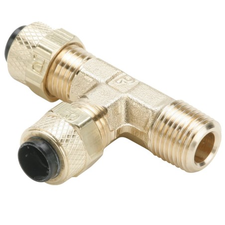 Brass Compression Fittings for Thermoplastic and Soft Metal Tubing - Poly-Tite. - 171P-8-6