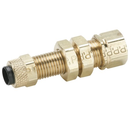 Brass Compression Fittings for Thermoplastic and Soft Metal Tubing - Poly-Tite. - 62PCABH-4