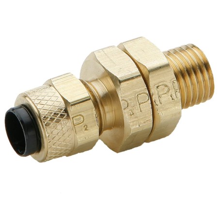 Brass Compression Fittings for Thermoplastic and Soft Metal Tubing - Poly-Tite. - 62PTBH-4