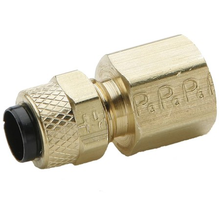 Brass Compression Fittings for Thermoplastic and Soft Metal Tubing - Poly-Tite. - 66P-4-2