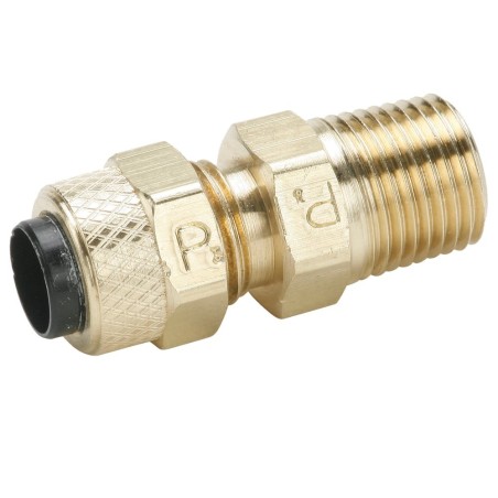 Brass Compression Fittings for Thermoplastic and Soft Metal Tubing - Poly-Tite. - 68P-4-1