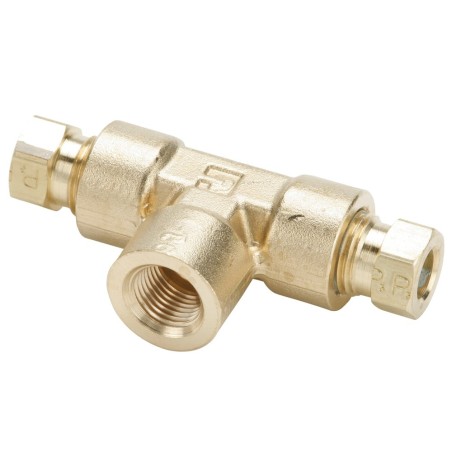 Brass flareless tube fitting, Hi-Duty - 177HD-4-2