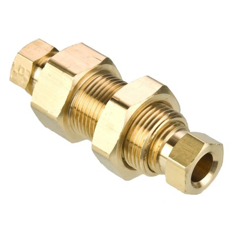 Brass flareless tube fitting, Hi-Duty - 62HDBH-2