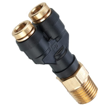 Air Brake D.O.T. composite & brass push-to-connect fittings, PTC - 368PTC-4-2