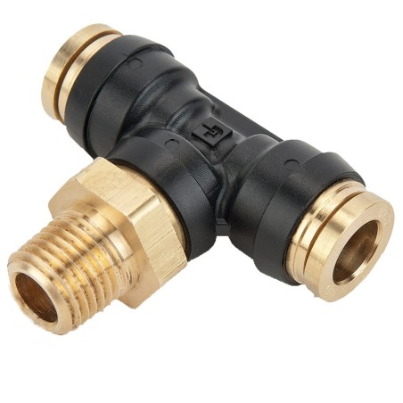 Air Brake D.O.T. composite & brass push-to-connect fittings, PTC - 372PTC-10-8