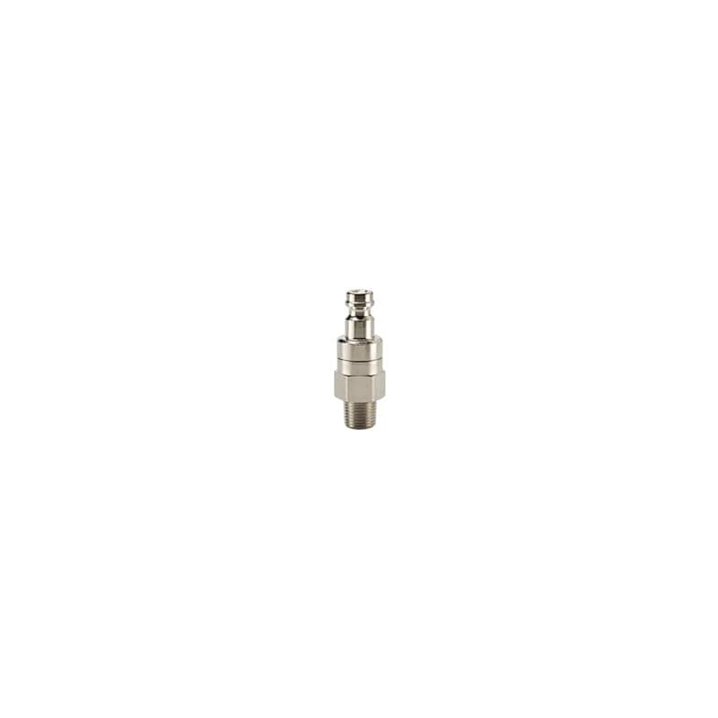 Miniature Size, Valved, Brass, Push to Connect Quick Couplings (fluid) up to 250 psi - DM Series Nipples - DM-122-2MP