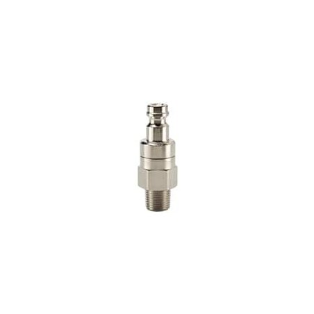 Miniature Size, Valved, Brass, Push to Connect Quick Couplings (fluid) up to 250 psi - DM Series Nipples - DM-122-2MP