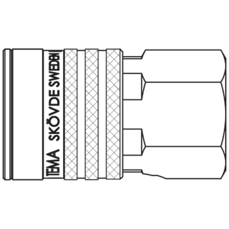 Premium Plus Quick Coupling with Scandinavian Profile, Series 2100 - 2100KAIW33MPX