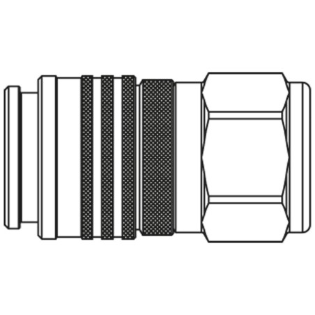 Hydraulic Flat Face Quick Coupling with Parker Profile, Series FF - FF2510