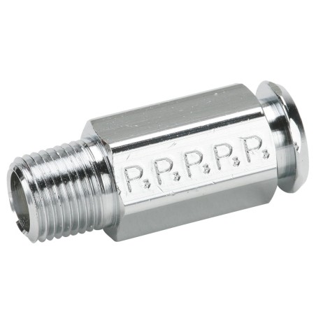 Chrome plated brass couplers for thermoplastic and soft metal tubing, Poly-tite - 391P-4-2