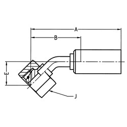 Crimped Thermoplastic Hydraulic Hose Fittings,  9X Series - 10C9X-14-06