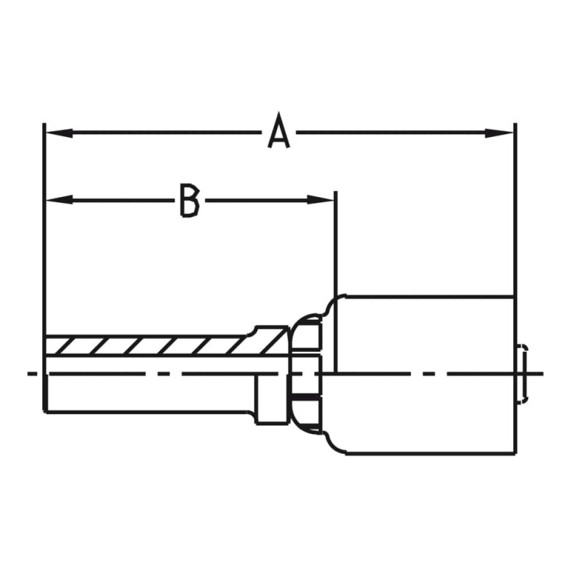 Crimped Thermoplastic Hydraulic Hose Fittings, 54 Series - 11D54-6-4