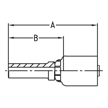 Crimped Thermoplastic Hydraulic Hose Fittings, 54 Series - 11D54-8-4