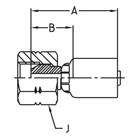 Crimped Thermoplastic Hydraulic Hose Fittings, 54 Series - 19254-4-4