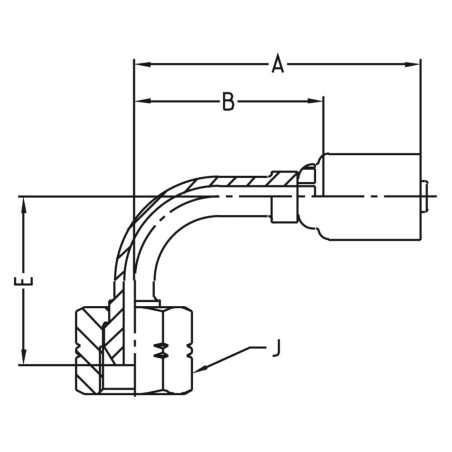 Crimped Thermoplastic Hydraulic Hose Fittings, 54 Series - 1B254-4-4