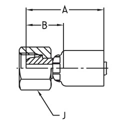 Crimped Thermoplastic Hydraulic Hose Fittings, 54 Series - 1C354-8-4