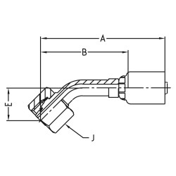 Crimped Thermoplastic Hydraulic Hose Fittings, 54 Series - 1CE54-8-4