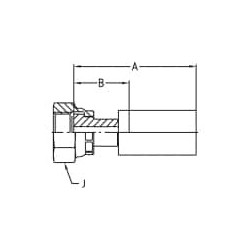 Zaciskane termoplastyczne łączniki do węży hydraulicznych, seria PX - 1JSPX-8-06