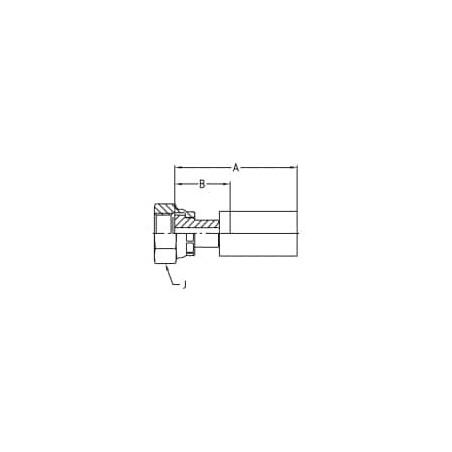 Zaciskane termoplastyczne łączniki do węży hydraulicznych, seria PX - 1JSPX-8-06