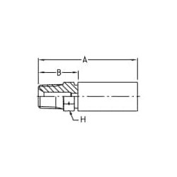 Zaciskane termoplastyczne łączniki do węży hydraulicznych, seria PX - 191PX-4-04BF