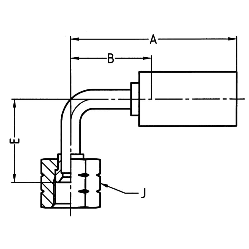 Zaciskane termoplastyczne łączniki do węży hydraulicznych, seria YX - 139YX-5-04