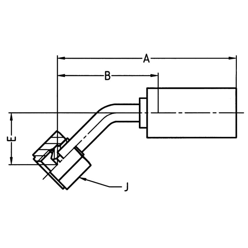 Zaciskane termoplastyczne łączniki do węży hydraulicznych, seria YX - 1B1YX-4-03