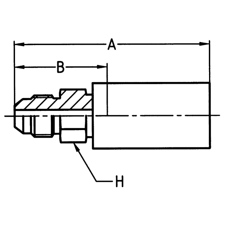 Zaciskane termoplastyczne łączniki do węży hydraulicznych, seria YX - 103YX-4-03