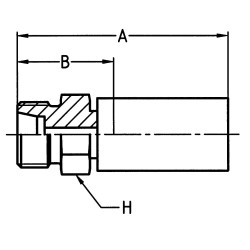 Zaciskane termoplastyczne łączniki do węży hydraulicznych, seria YX - 1D2YX-12-05