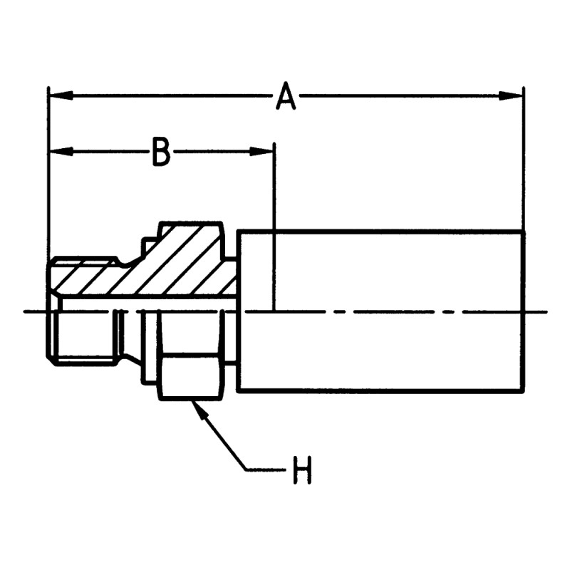 Zaciskane termoplastyczne łączniki do węży hydraulicznych, seria YX - 1D9YX-2-03