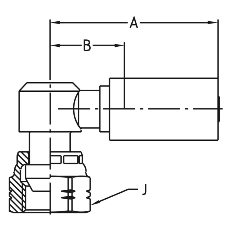 Zaciskane termoplastyczne łączniki do węży hydraulicznych, seria YX - 1B4YX-4-04