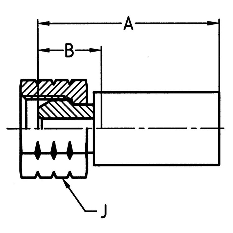 Zaciskane termoplastyczne łączniki do węży hydraulicznych, seria YX - 107YX-4-03