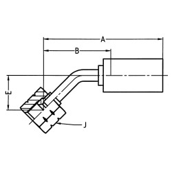 Zaciskane termoplastyczne łączniki do węży hydraulicznych, seria YX - 137YX-4-03