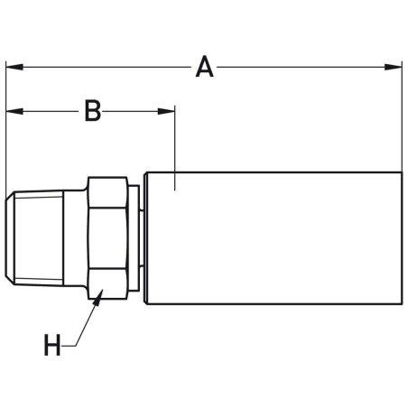 Crimped Thermoplastic UHP Hose Fittings, 8X Series - 1018X-2-025