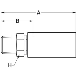 Crimped Thermoplastic UHP Hose Fittings, 8X Series - 1018X-8-06