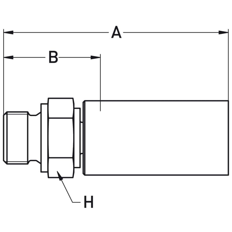 Crimped Thermoplastic UHP Hose Fittings, 8X Series - 1D98X-4-04