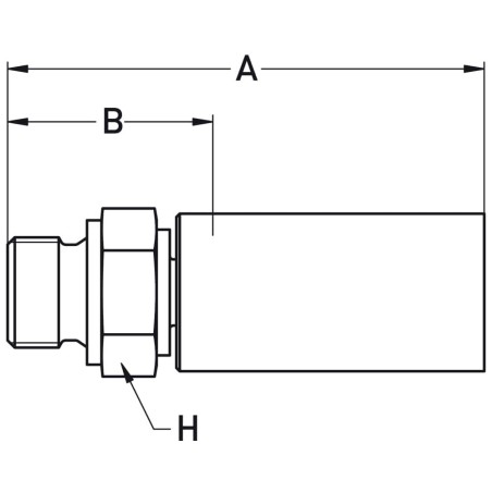 Crimped Thermoplastic UHP Hose Fittings, 8X Series - 1D98X-4-04