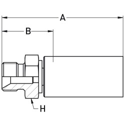 Crimped Thermoplastic UHP Hose Fittings, 8X Series - 13B8X-8-08