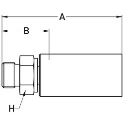 Crimped Thermoplastic UHP Hose Fittings, 8X Series - 1058X-6-04