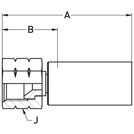 Crimped Thermoplastic UHP Hose Fittings, 8X Series - 1068X-4-04