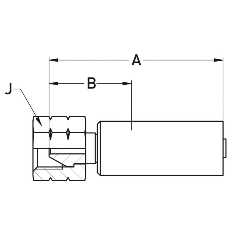 Crimped Thermoplastic UHP Hose Fittings, 8X Series - 1AY8X-6-04