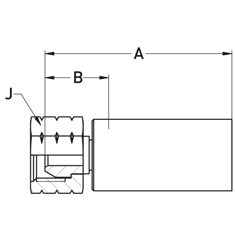 Crimped Thermoplastic UHP Hose Fittings, 8X Series - 1078X-4-04