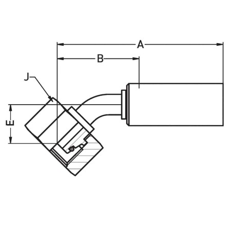 Crimped Thermoplastic UHP Hose Fittings, 8X Series - 10C8X-12-06