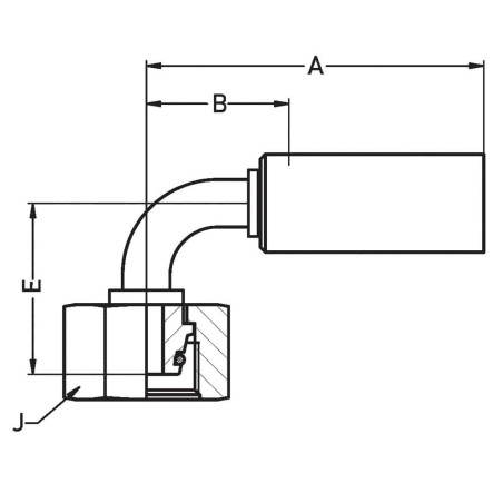 Crimped Thermoplastic UHP Hose Fittings, 8X Series - 11C8X-14-06