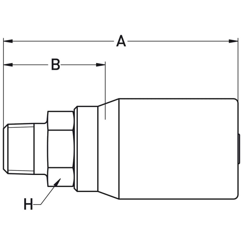 Crimped Thermoplastic UHP Hose Fittings, BL Series - 101BL-6-06ZE