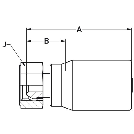 Crimped Thermoplastic UHP Hose Fittings, BL Series - 192BL-6-06