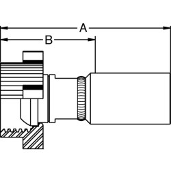 Crimped Thermoplastic UHP Hose Fittings, BL Series - 1HEBL-32-32-FLAT