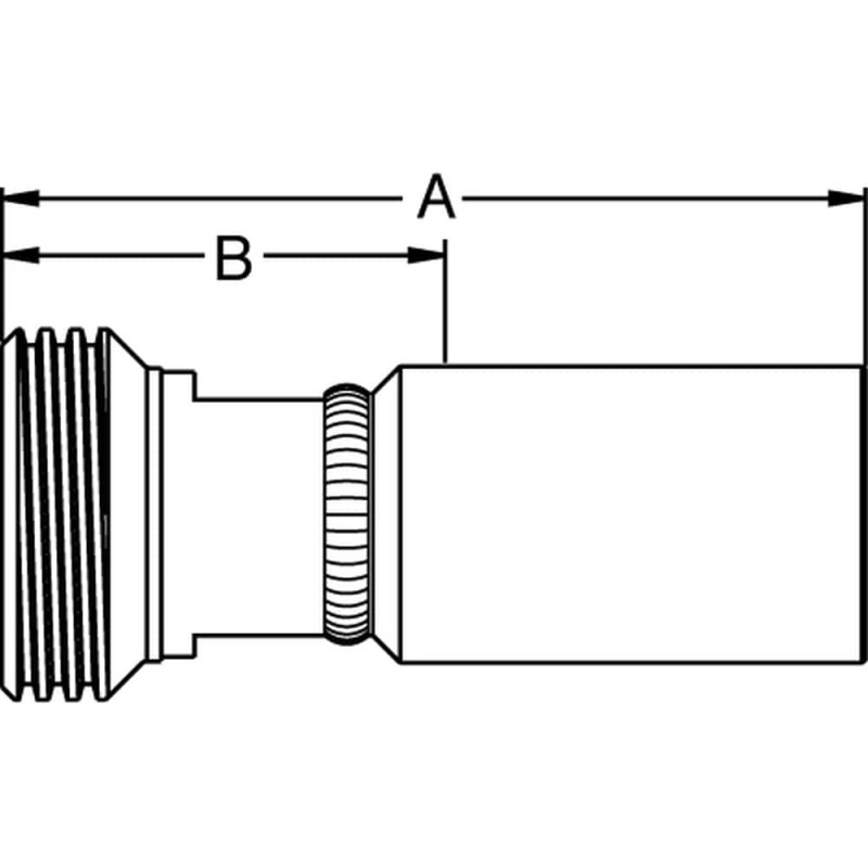 Crimped Thermoplastic UHP Hose Fittings, BL Series - 1HNBL-32-32