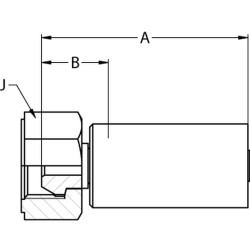 Crimped Thermoplastic UHP Hose Fittings, BL Series - 1AYBL-11-06